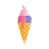 Ice cream cone icon in gradient fill style with high vector quality suitable for ui and spring needs