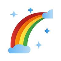 arco iris icono en degradado llenar estilo con alto vector calidad adecuado para ui y primavera necesidades