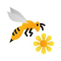 abeja icono en degradado llenar estilo con alto vector calidad adecuado para ui y primavera necesidades