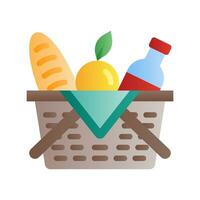 Picnic basket icon in gradient fill style with high vector quality suitable for ui and spring needs