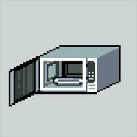 Pixel art illustration Microwave. Pixelated Microwave. Kitchen Microwave  pixelated for the pixel art game and icon for website and video game. old school retro. vector