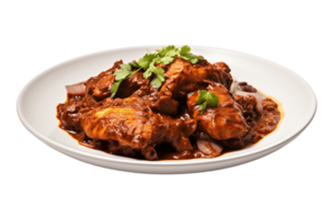 AI generated Chicken Chettinad with Transparent Background. AI png