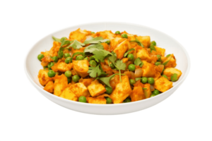 AI generated Paneer Bhurji on Plate with Transparent Background. AI png
