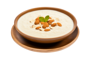 ai generiert kheer auf Teller mit transparent Hintergrund. ai png