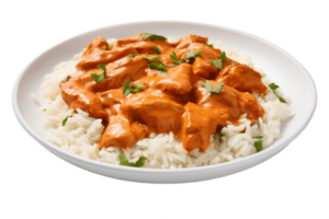 AI generated Butter Chicken on a Transparent Background. AI png