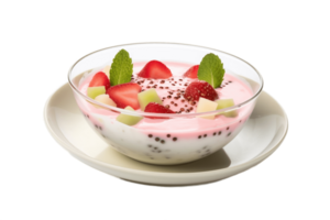 ai generado falooda en plato con transparente antecedentes . ai png