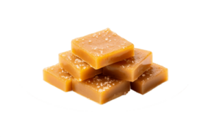 AI generated Mysore Pak on Plate with Transparent Background. AI png