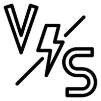 vs line icon vector