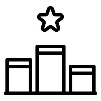 podium line icon vector