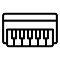 piano line icon vector