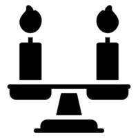 candle glyph icon vector