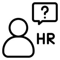 hr manager line icon vector