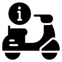 icono de glifo de scooter vector