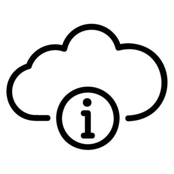 icono de línea de computación en la nube vector