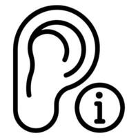 ear line icon vector