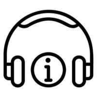 headphones line icon vector