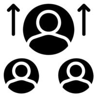 career glyph icon vector