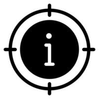 target glyph icon vector