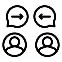 conflict line icon vector