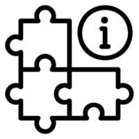 puzzle line icon vector