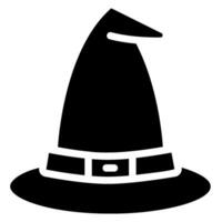 witch hat glyph icon vector