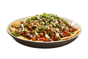 ai gegenereerd chana chaat met transparant achtergrond. ai png