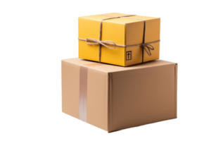 AI generated Delivery Box with Transparent Background. AI png