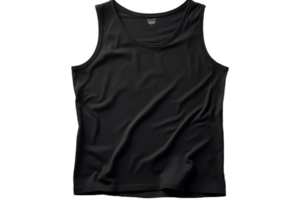 AI generated Black Tank Top with Transparent Background. AI png