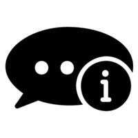 message glyph icon vector