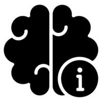 icono de glifo de cerebro vector