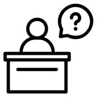 interview line icon vector