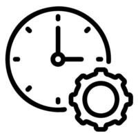 time management line icon vector