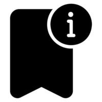 bookmark glyph icon vector