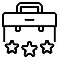 suitcase line icon vector