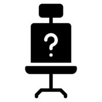 chair glyph icon vector