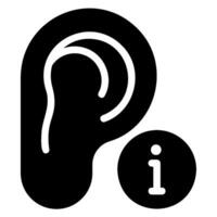 ear glyph icon vector