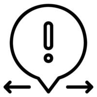 conflict line icon vector