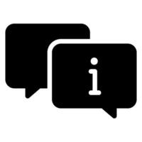 chat glyph icon vector