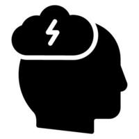 self confrontation glyph icon vector