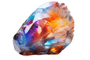 AI generated Opal Gem with Transparent Background. AI png