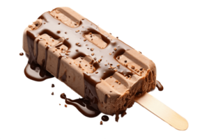 ai generado chocolate hielo crema con transparente antecedentes. ai png