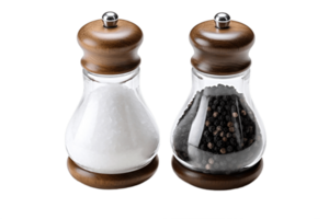 AI generated Salt and Pepper Shakers with Transparent Background. AI png