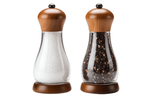 AI generated Salt and Pepper Shakers with Transparent Background. AI png