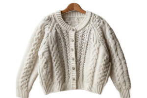 ai generiert Strickjacke mit transparent Hintergrund. ai png