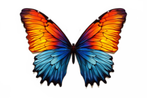 ai generiert lebhaft Schmetterling mit transparent Hintergrund. ai png