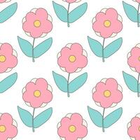 flowers garden warm beautiful vector pattern t