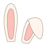 easter hare ears colored hunting icon element vector