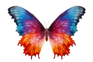 ai generiert lebhaft Schmetterling mit transparent Hintergrund. ai png