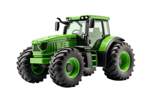 ai generado verde tractor con transparente antecedentes. ai png