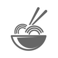 Noodles icon logo vector